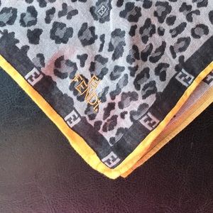 fendi leopard print scarf